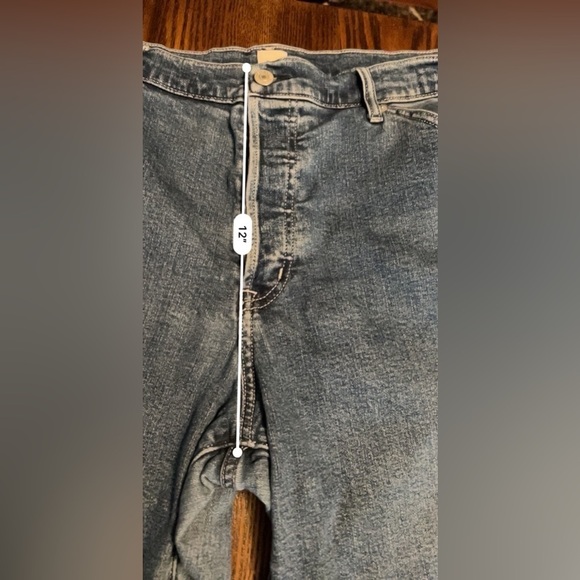 GAP Carpenter Pants button fly women’s 16 blue indigo high rise 90’s crop grunge - Picture 14 of 16